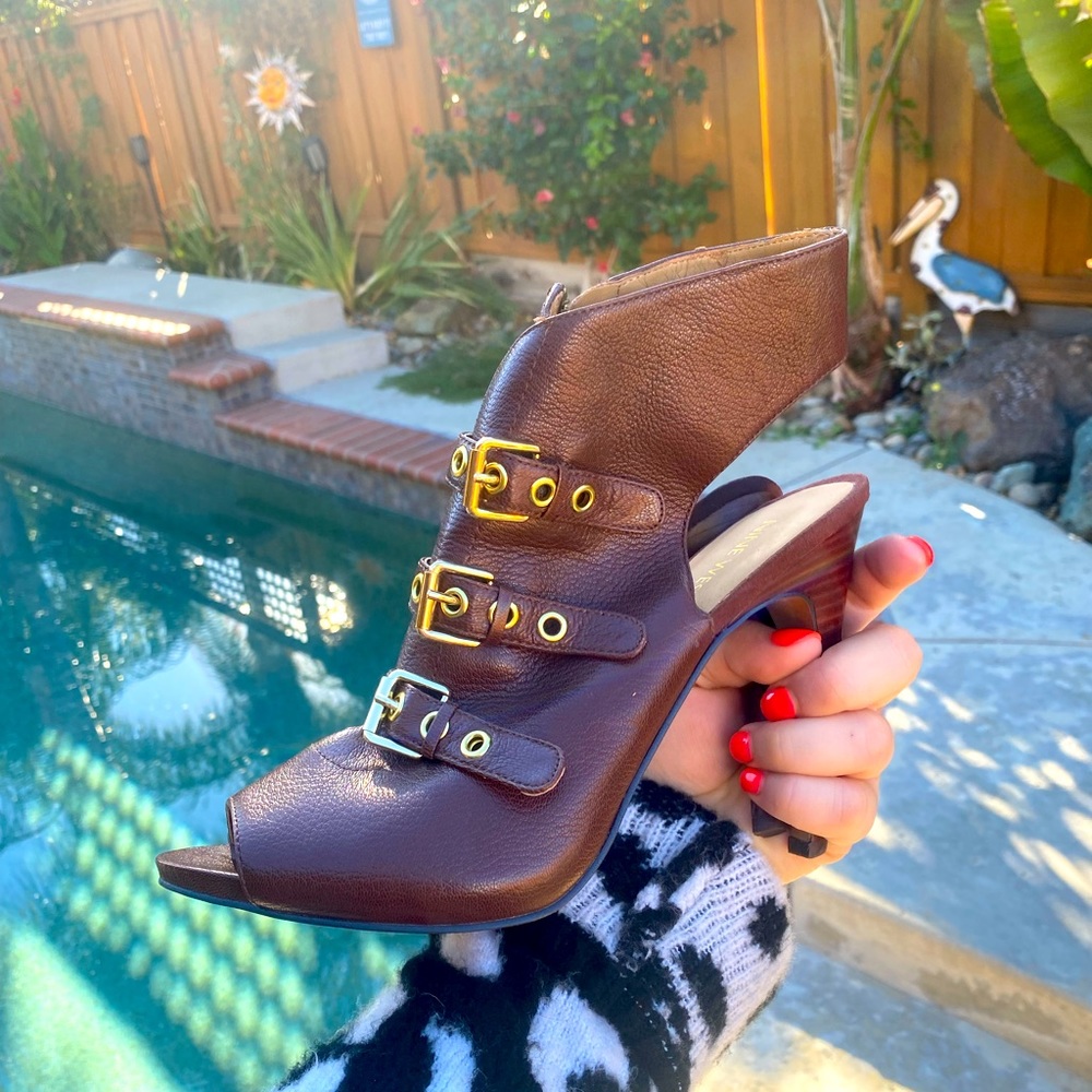 Nine West Cognac booties